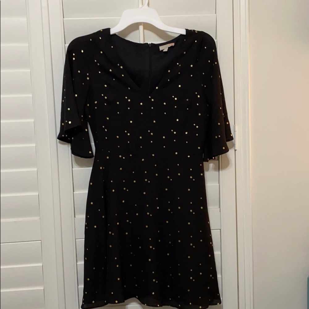 Black with Gold Star Dress